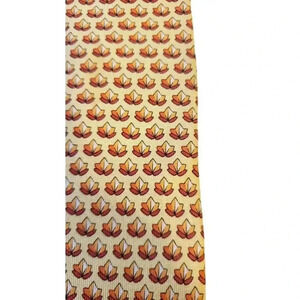Salvatore Ferragamo Luxury Mens Fall Classic Leaf Print Silk Tie Designer Autumn